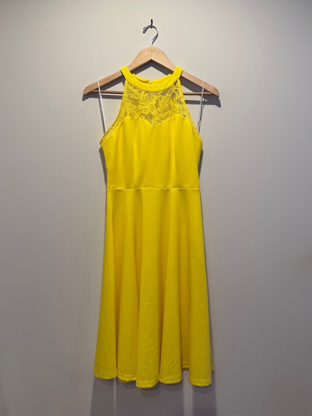 Sunshine Lace Yoke Halter Midi Dress - Women